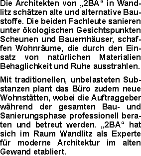 Die Architekten von „2BA“ in Wandlitz schätzen alte und alterna