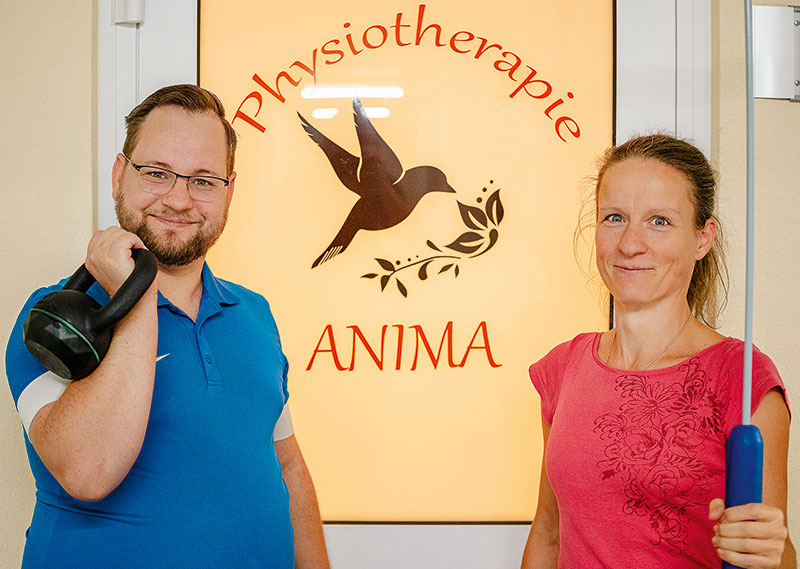 Foto von Bianka Schultz und Robert Liebers von der Firma Physiotherapie ANIMA