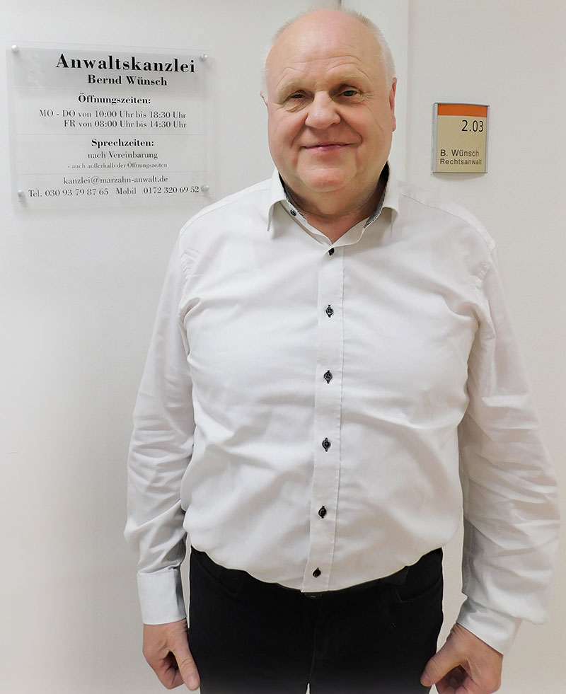 Foto von Bernd Wünsch von der Firma Rechtsanwalt Bernd Wünsch