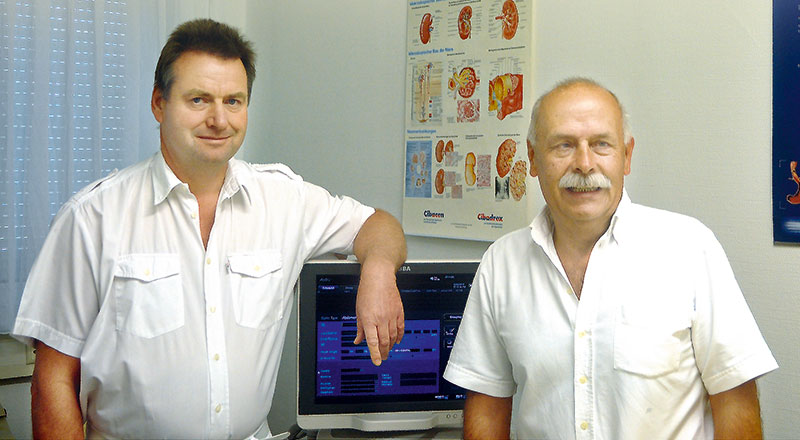 Foto von Dr. Henrik Jakobs und Götz Krupp von der Firma Alwall-Haus Dialyse Zentrum Berlin