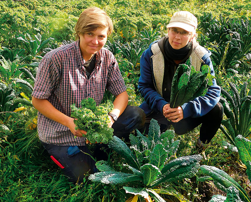 Foto von Maria Natt und Isabel Burmeister von der Firma Gärtnerinnenhof Blumberg