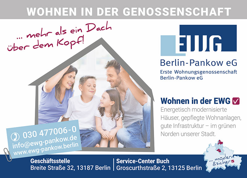 Foto von der Firma Erste Wohnungsgenossenschaft Berlin-Pankow eG; Geschäftsstelle Foto von der Firma Erste Wohnungsgenossenschaft Berlin-Pankow eG; Geschäftsstelle