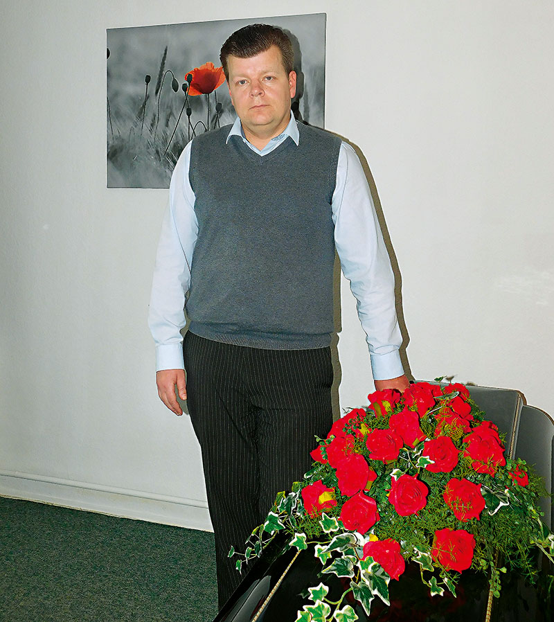 Foto von Peer Wolter von der Firma Wolter Bestattungen; Berlin-Französisch Buchholz