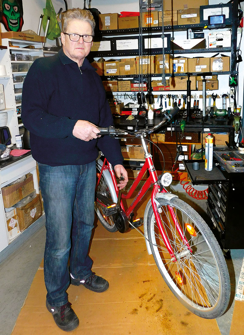 Foto von Wolfgang Pilz von der Firma Fahrradhof Buch im Campus Berlin-Buch