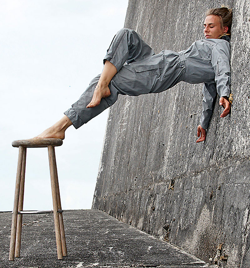 Foto von Veruschka Bohn, Performance-Künstlerin, Bernau