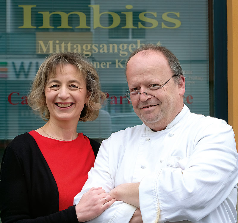 Foto von Elena Schöning und Frank Schöning von der Firma Altstadt-Imbiss-Bernau