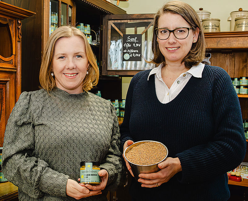 Foto von Constance Trautmann und Stefanie Mendling von der Firma Klosterfelder Senfmühle GmbH Foto von Constance Trautmann und Stefanie Mendling von der Firma Klosterfelder Senfmühle GmbH