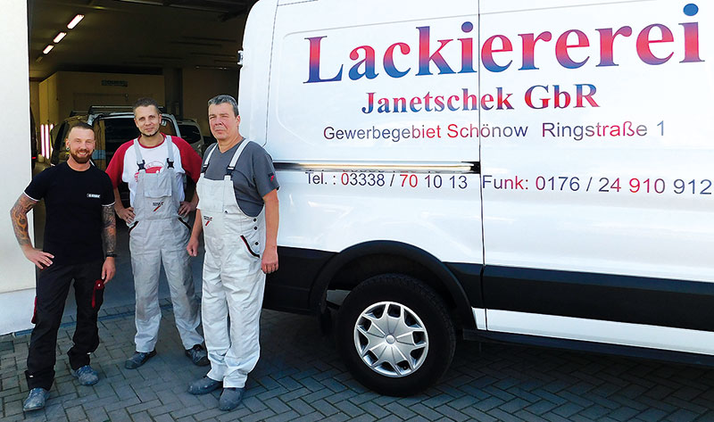 Foto von Gert Janetschek und Erik Janetschek von der Firma Lackiererei Janetschek GbR