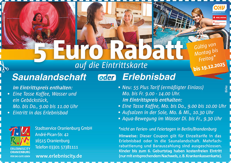 Foto von der Firma TURM ErlebnisCity Oranienburg Foto von der Firma TURM ErlebnisCity Oranienburg