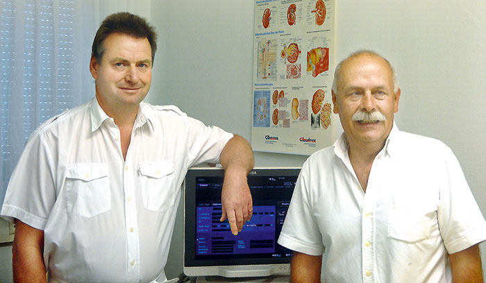 Foto von Dr. Henrik Jakobs und Götz Krupp von der Firma Alwall-Haus Dialyse Zentrum Berlin