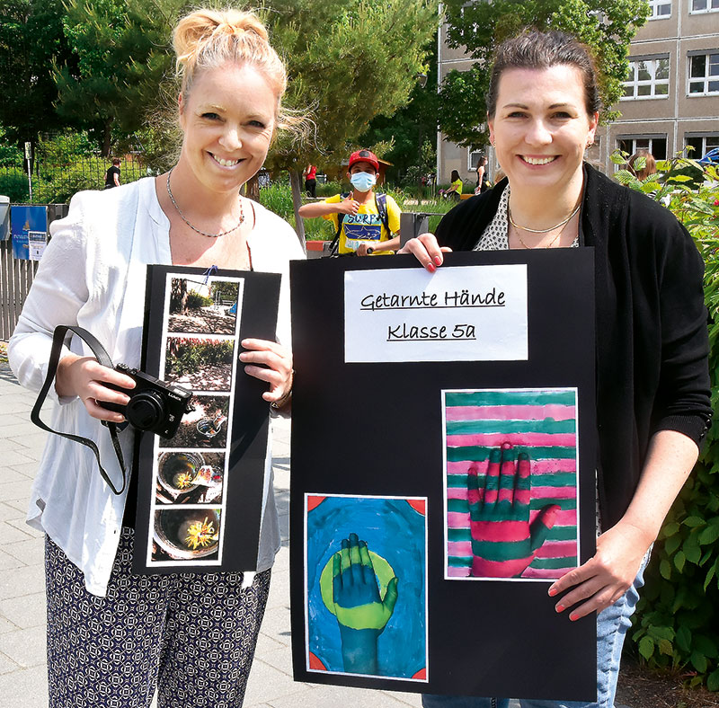 Foto von Antje Mensinger und Silvia Sebastian, Grundschule Borgsdorf, Birkenwerder