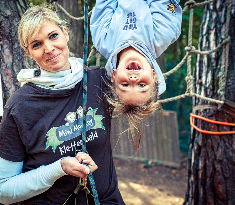 Foto von Stefanie Morsdorf von der Firma Mini Monkey Kletterwald; Standort bei Waldschule Briesetal