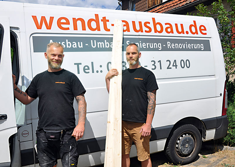 Foto von André Wendt und Steffen Wendt von der Firma Wendt-Ausbau GbR