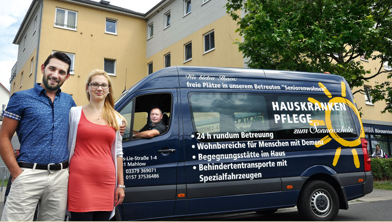 Foto von Nicole Baró und Ricardo Sonnenschein von der Firma Betreutes Wohnen und Hauskrankenpflege zum Sonnenschein