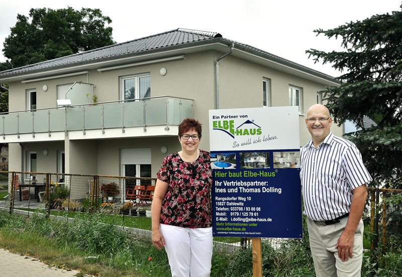 Foto von Ines Dolling und Thomas Dolling von der Firma Elbe-Haus®-Partner Ines und Thomas Dolling