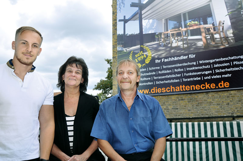 Foto von Christiane Woeste und Jürgen Woeste von der Firma Die Schattenecke, Sonnenschutzanlagen aller Art