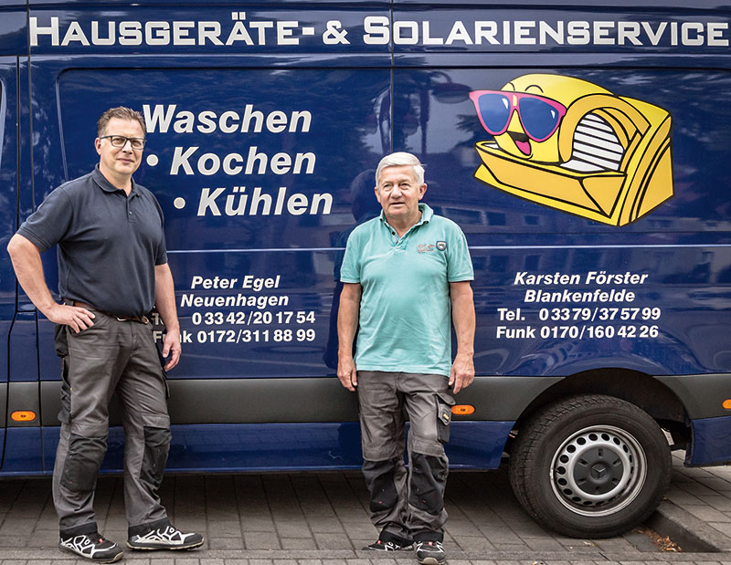 Foto von Peter Egel und Karsten Förster von der Firma Hausgeräteservice Peter Egel & Karsten Förster