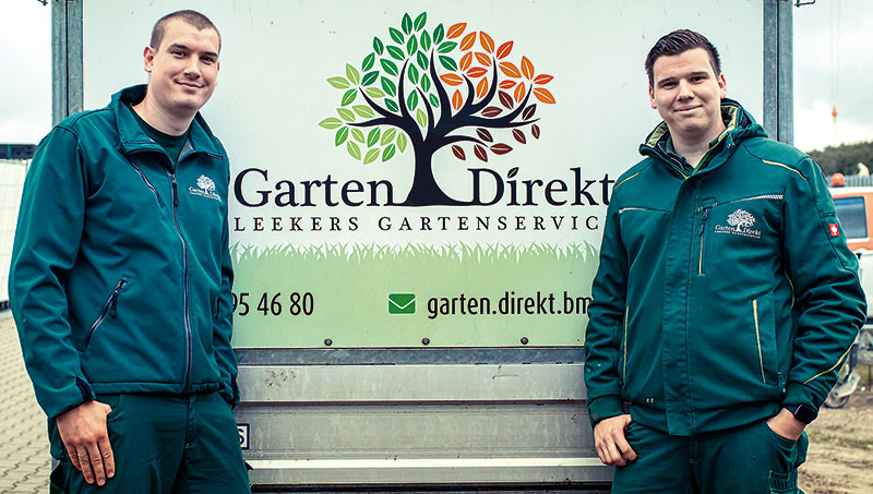 Foto von Maurice Leeker und Leonard Leeker von der Firma Garten Direkt