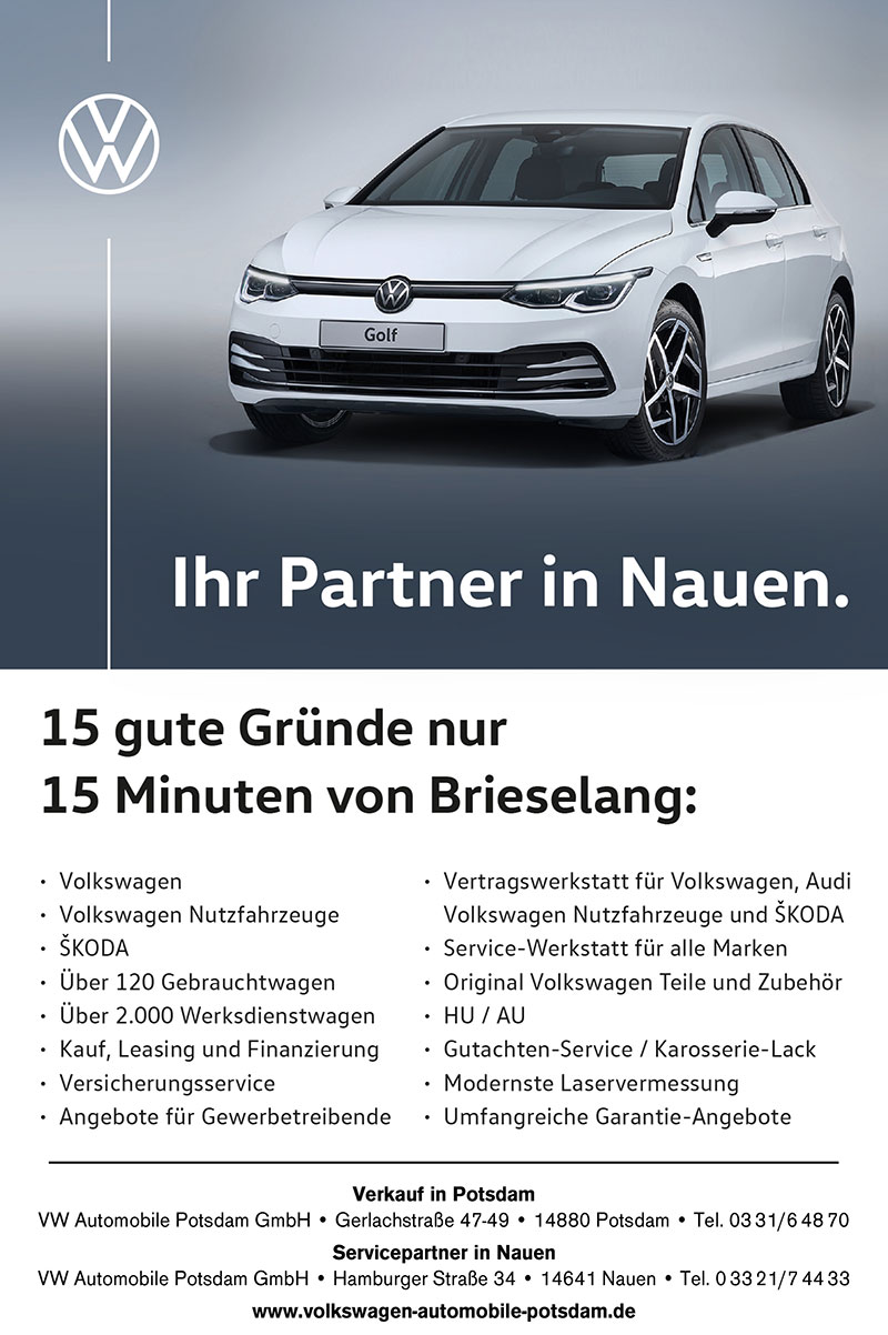 Foto von der Firma Volkswagen Automobile Potsdam GmbH; Nauen