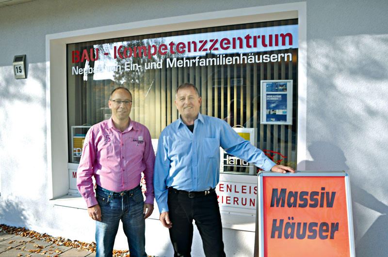 Foto von Andreas Fink und Hans-Jürgen Trillhase von der Firma Bau-Kompetenzzentrum