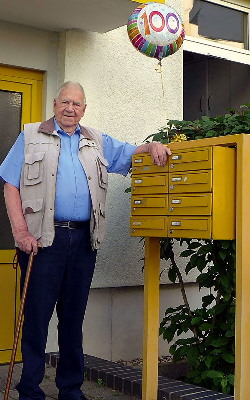 Foto von Karlheinz Sasse, 102-jähriger Falkenseer, Falkensee