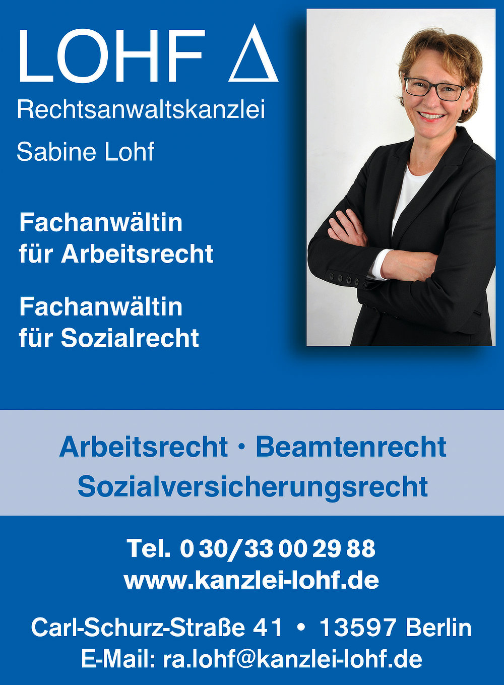 Foto von Sabine Lohf von der Firma Rechtsanwaltskanzlei Sabine Lohf Foto von Sabine Lohf von der Firma Rechtsanwaltskanzlei Sabine Lohf