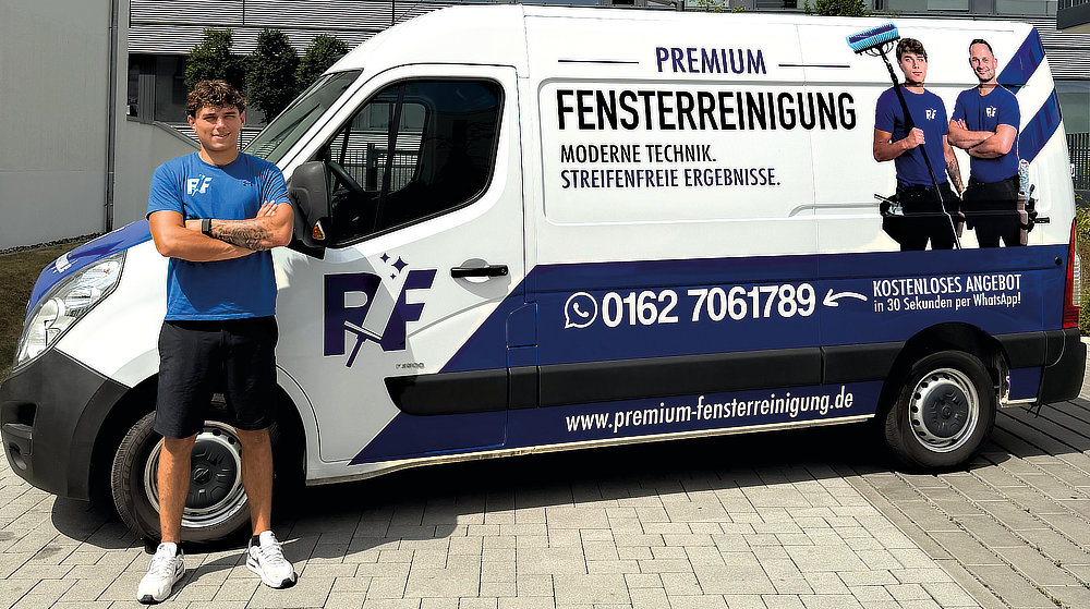 Foto von Julien Ranft von der Firma Premium Fensterreinigung Foto von Julien Ranft von der Firma Premium Fensterreinigung