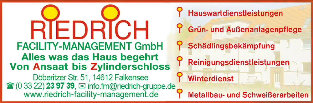 Foto von Lothar Riedrich von der Firma Riedrich Facility-Management GmbH Foto von Lothar Riedrich von der Firma Riedrich Facility-Management GmbH