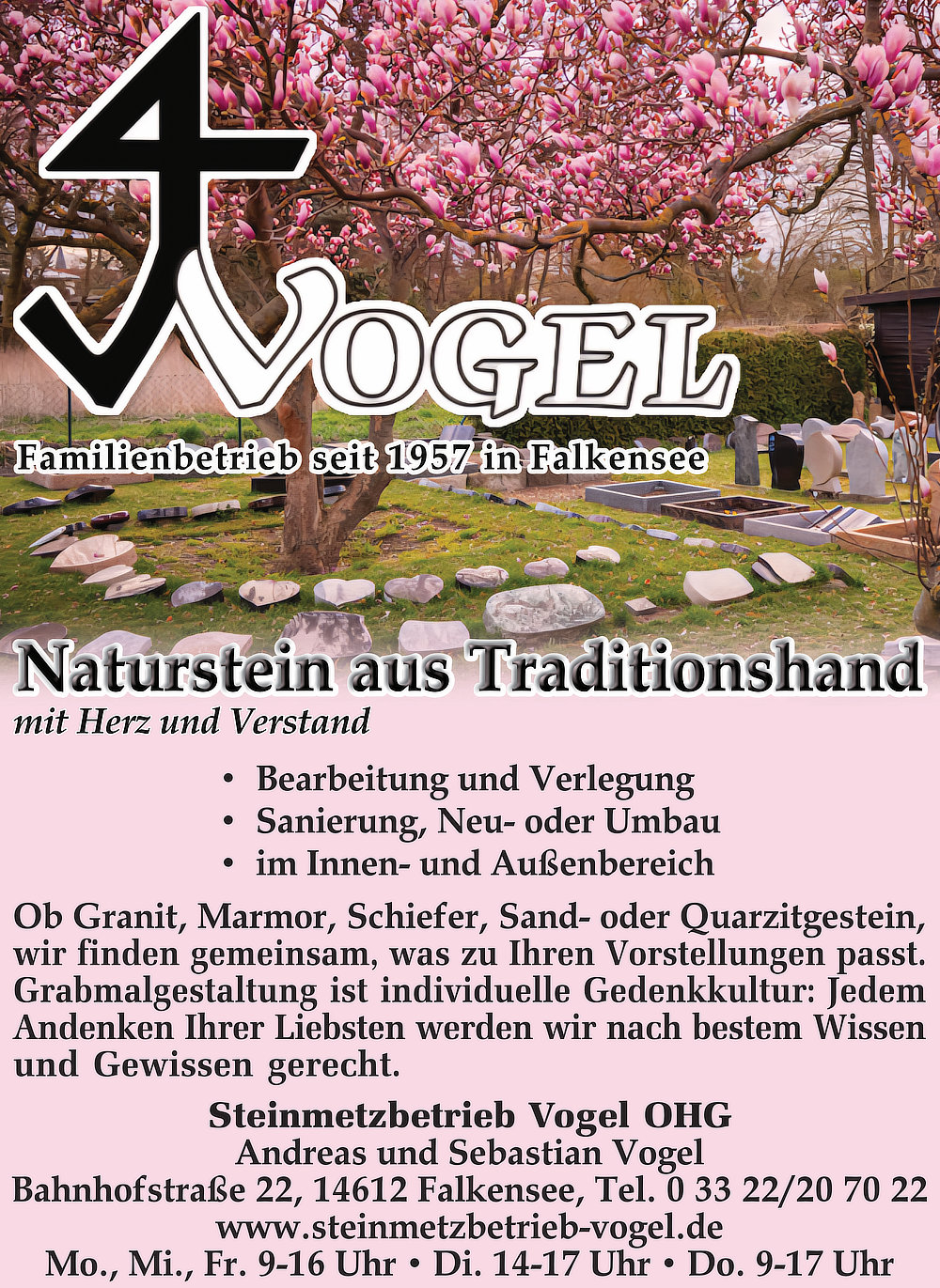 Foto von Andreas Vogel und Sebastian Vogel von der Firma Steinmetzbetrieb Vogel OHG Foto von Andreas Vogel und Sebastian Vogel von der Firma Steinmetzbetrieb Vogel OHG