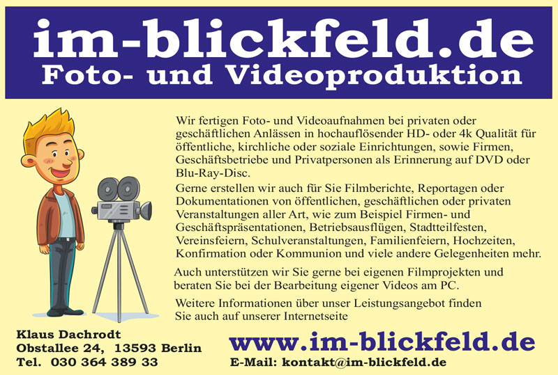 Foto von Klaus Dachrodt von der Firma im-blickfeld.de, Foto- und Videoproduktion