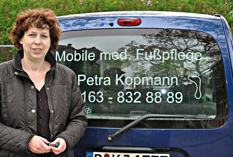 Foto von Petra Kopmann von der Firma Mobile Fußpflege mit medizinischem Hintergrund