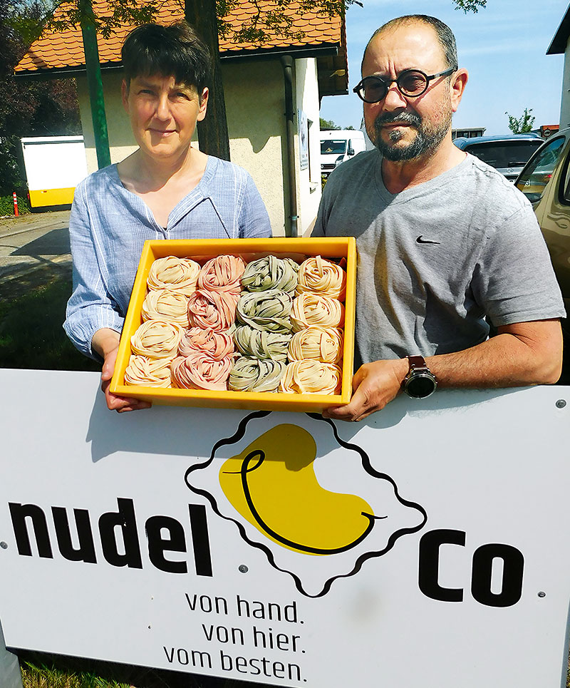 Foto von Anke Fischer und Jean Carl Demant von der Firma Nudel & Co. GmbH