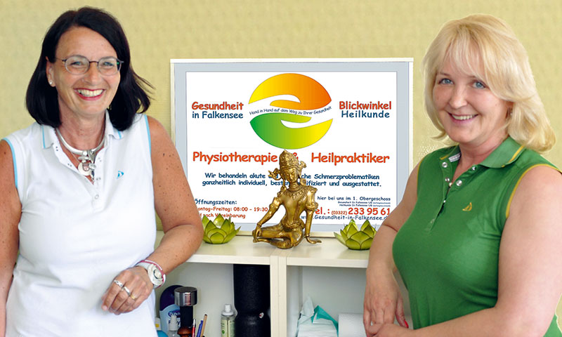 Foto von Heike Bluhm und Jacqueline Camamile von der Firma Gesundheit in Falkensee