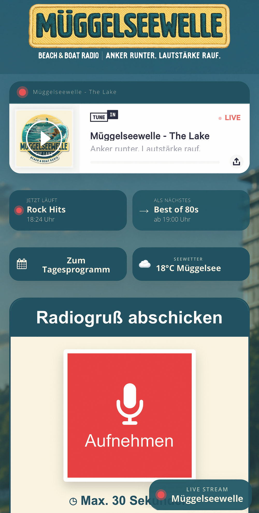 Foto von Stefan Schade und Marcel Baar und Gregor Fietze und Martin Jankowski und Robert Dumke, Radio „Müggelseewelle“, Friedrichshagen Foto von Stefan Schade und Marcel Baar und Gregor Fietze und Martin Jankowski und Robert Dumke, Radio „Müggelseewelle“, Friedrichshagen
