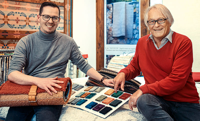 Foto von René Lewicki und Jonny Lewicki von der Firma Lewicki Teppiche