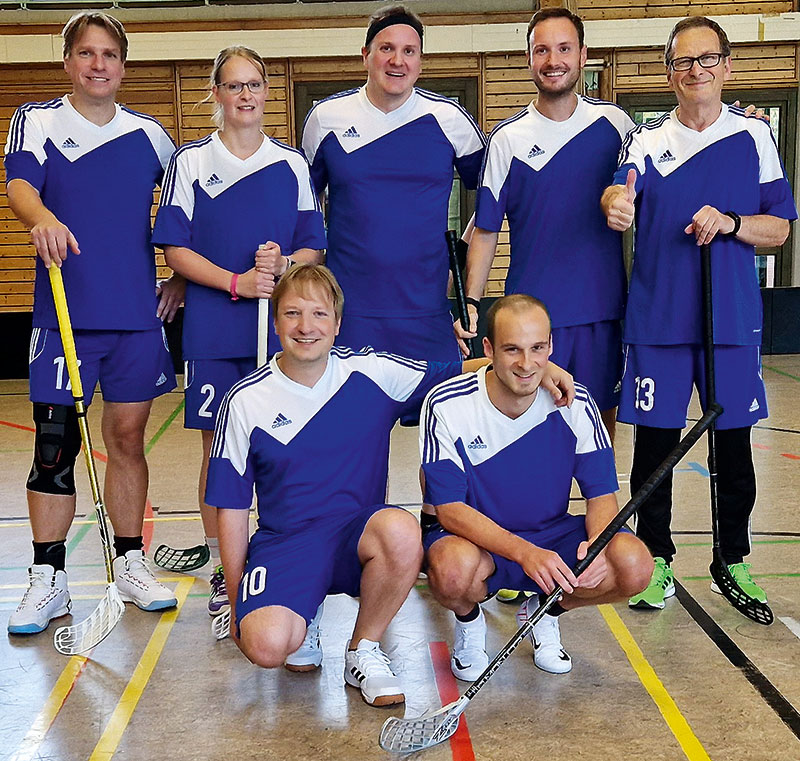 Foto von Christian Heeger und Marcus Hauffe, Abteilung „Floorball“ des „RSV Eintracht 1949 e.V.“, Kleinmachnow