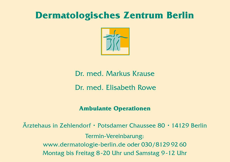 Foto von Dr. Markus Krause und Dr. Elisabeth Rowe von der Firma Dermatologisches Zentrum Berlin