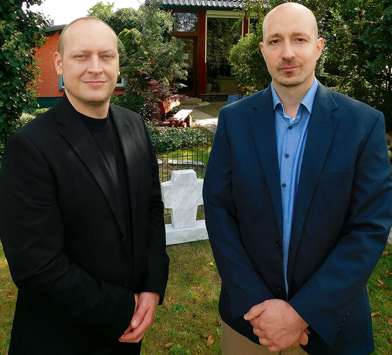 Foto von Fabian Derlig und Tim Giesa von der Firma D&G Bestattungen GmbH