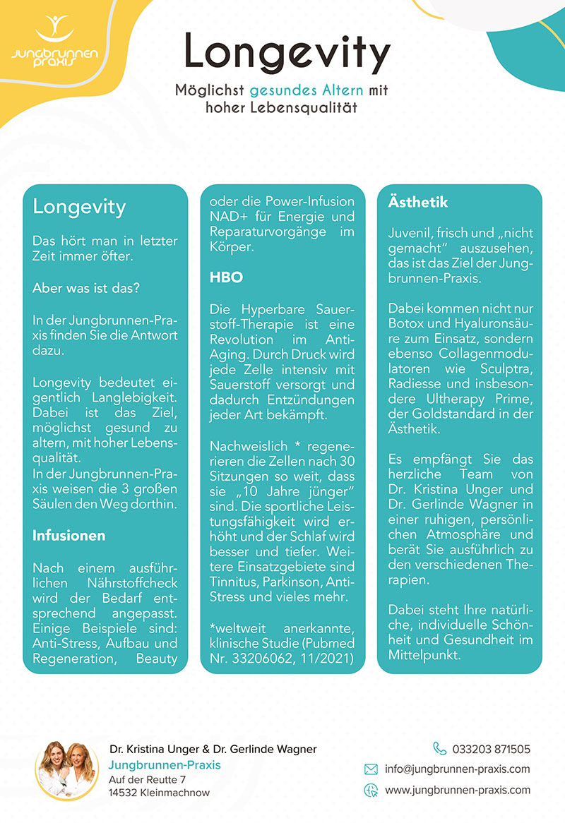 Foto von Dr. Gerlinde Wagner und Dr. Kristina Unger von der Firma Jungbrunnen-Praxis Foto von Dr. Gerlinde Wagner und Dr. Kristina Unger von der Firma Jungbrunnen-Praxis