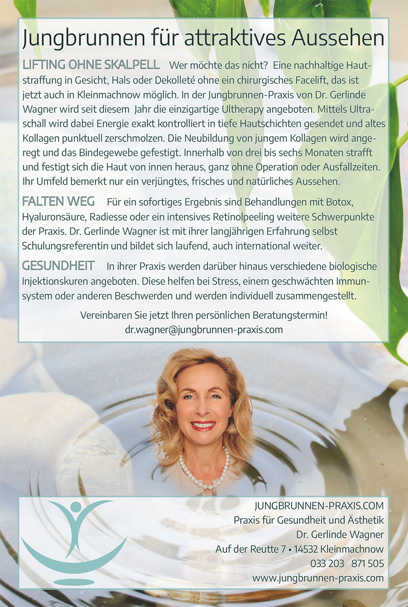 Foto von Dr. Gerlinde Wagner von der Firma Jungbrunnen-Praxis, Praxis für Gesundheit und Ästhetik