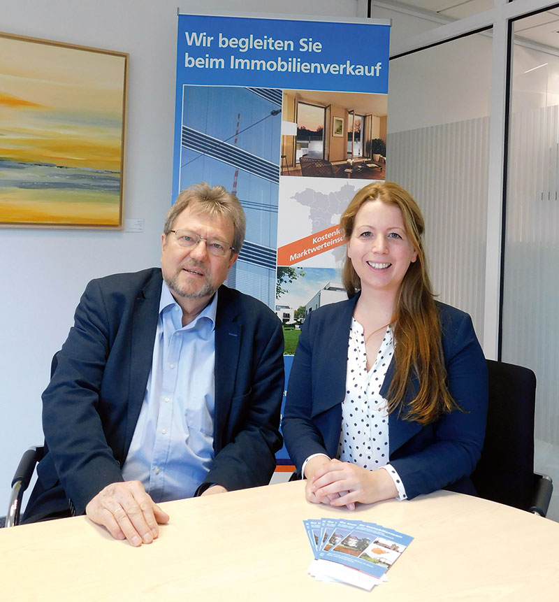 Foto von Sandra Raschke und Jörg Wild von der Firma Berliner Volksbank Immobilien GmbH; Potsdam