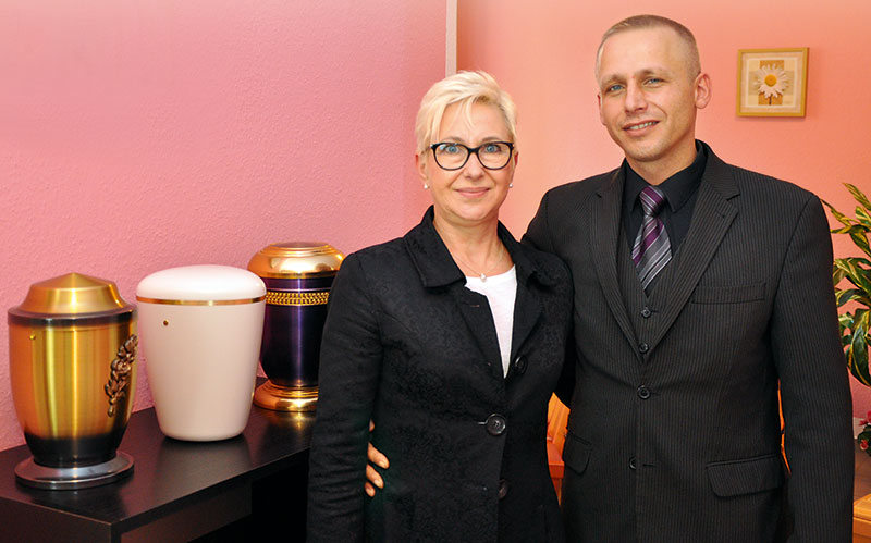 Foto von Birgit Bensch und Matthias Bensch von der Firma Bestattungsinstitut Bensch; Kleinmachnow