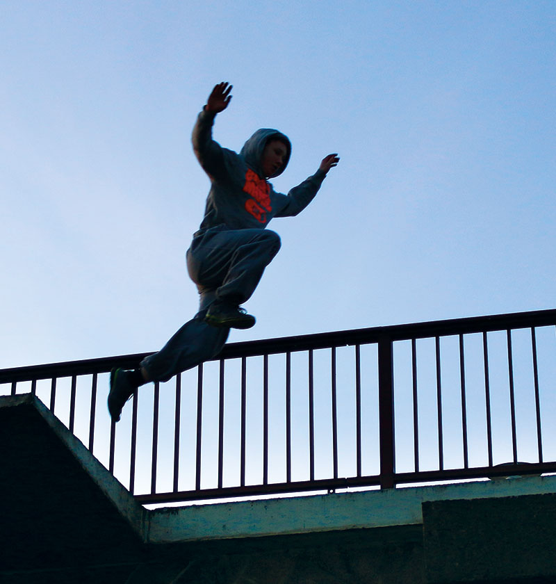 Foto von Jonas Schäfer und Jonas Kreschnak, Parkour-Verein, Kleinmachnow