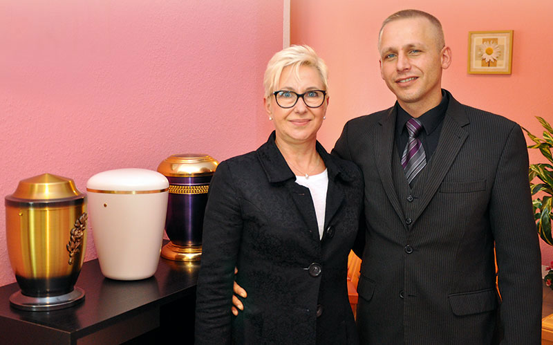 Foto von Birgit Bensch und Matthias Bensch von der Firma Bestattungsinstitut Bensch; Teltow