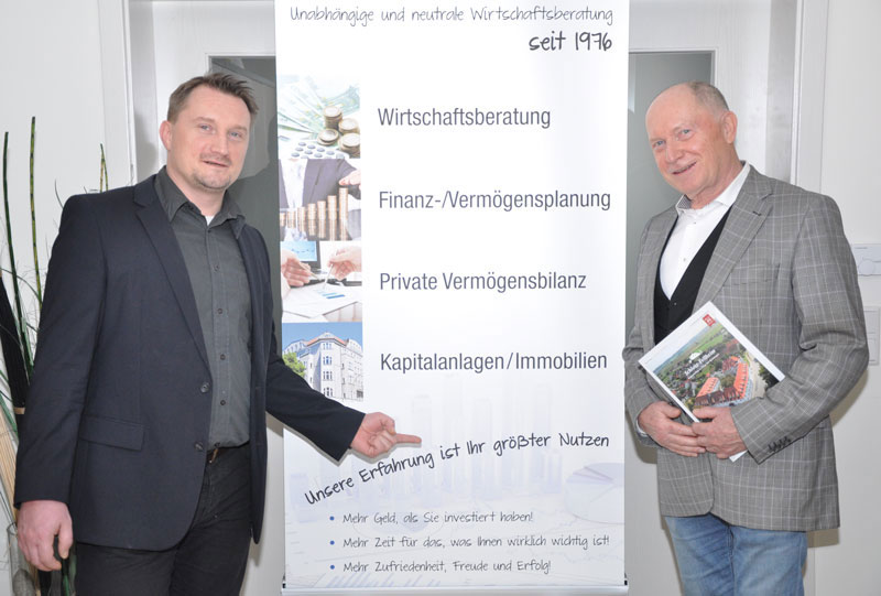 Foto von Heinz Reißnecker und Marc Reißnecker von der Firma CREVEST GmbH