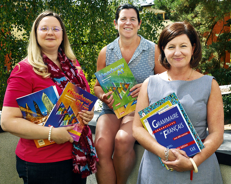 Foto von Stephanie Lehrmann und Pascale Causton-Brammer und Jackie Downes von der Firma my second language – Sprachschule