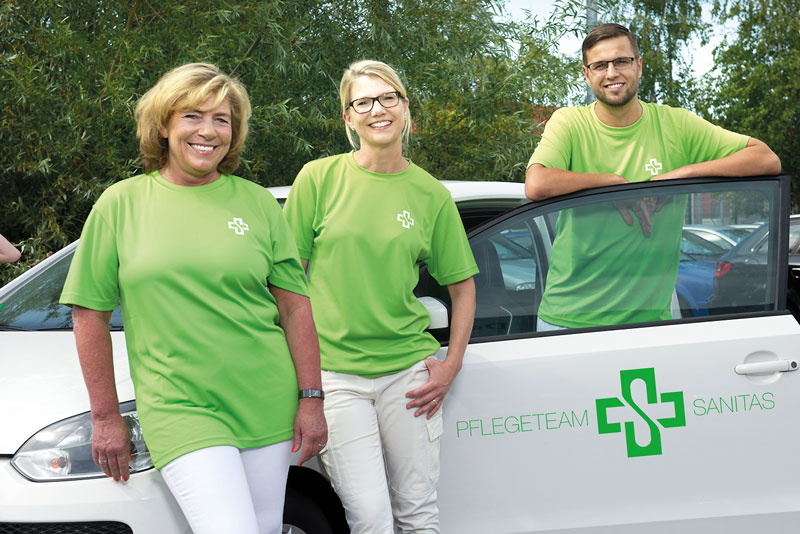 Foto von Gilta Haensch und Martin Krause von der Firma PTS Pflegeteam Sanitas GmbH