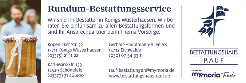Foto von Ingo Rauf von der Firma Bestattungshaus Rauf; Königs Wusterhausen