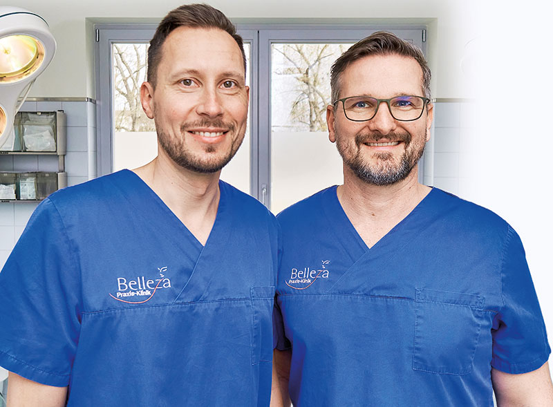 Foto von Tobias Dieke und Alexander Wustlich von der Firma Belleza Zentrum für Implantologie Praxis für Mund-, Kiefer-, Gesichts- und Oralchirurgie
