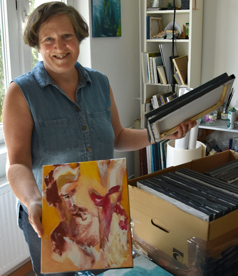 Foto von Elizabeth Dubrocq, Künstlerin Elizabeth Dubrocq, Rahnsdorf